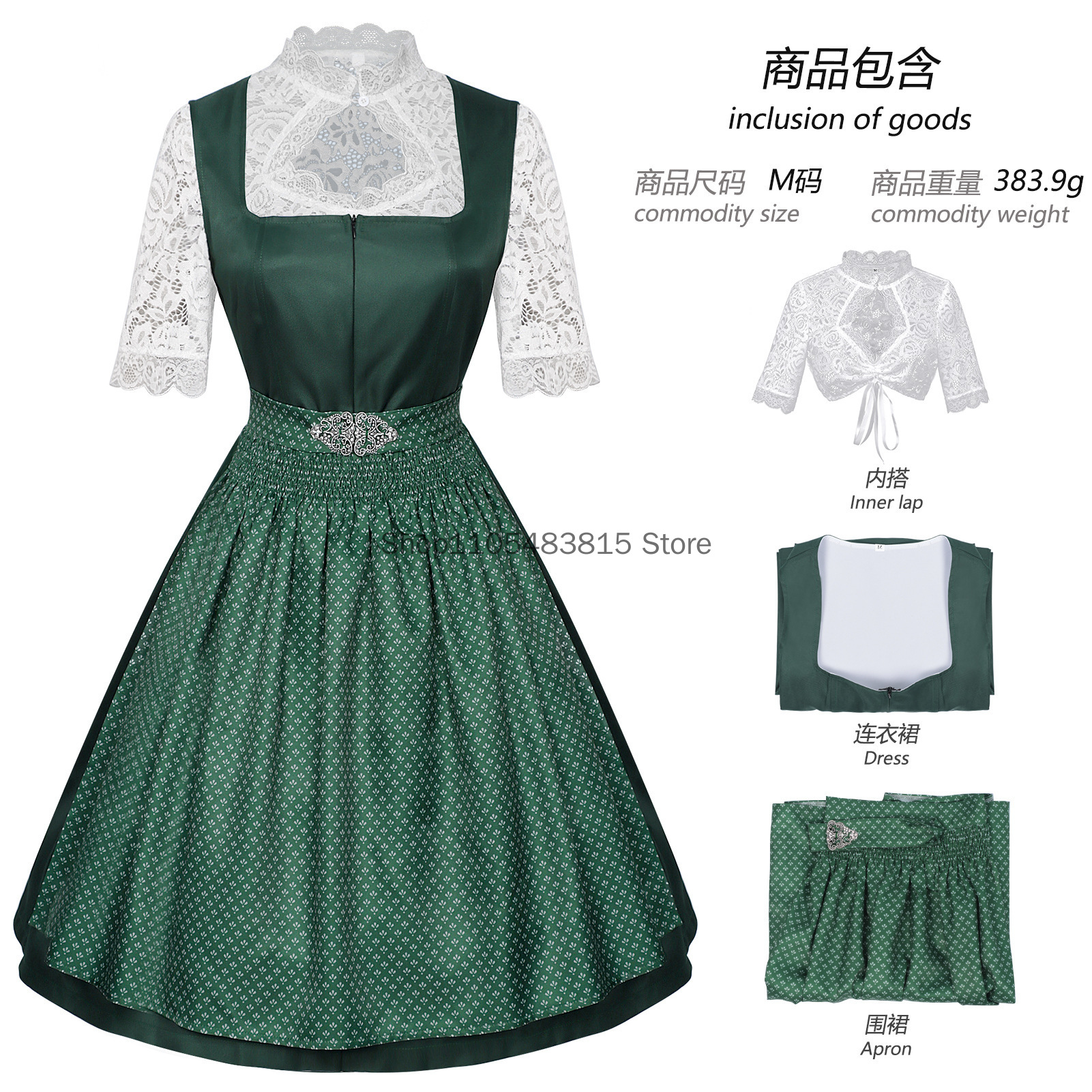 Tenues d'Oktoberfest pour femmes, robe Dirndl allemande, robe traditionnelle en velours, costume de demoiselle bavaroise pour le festival d'octobre