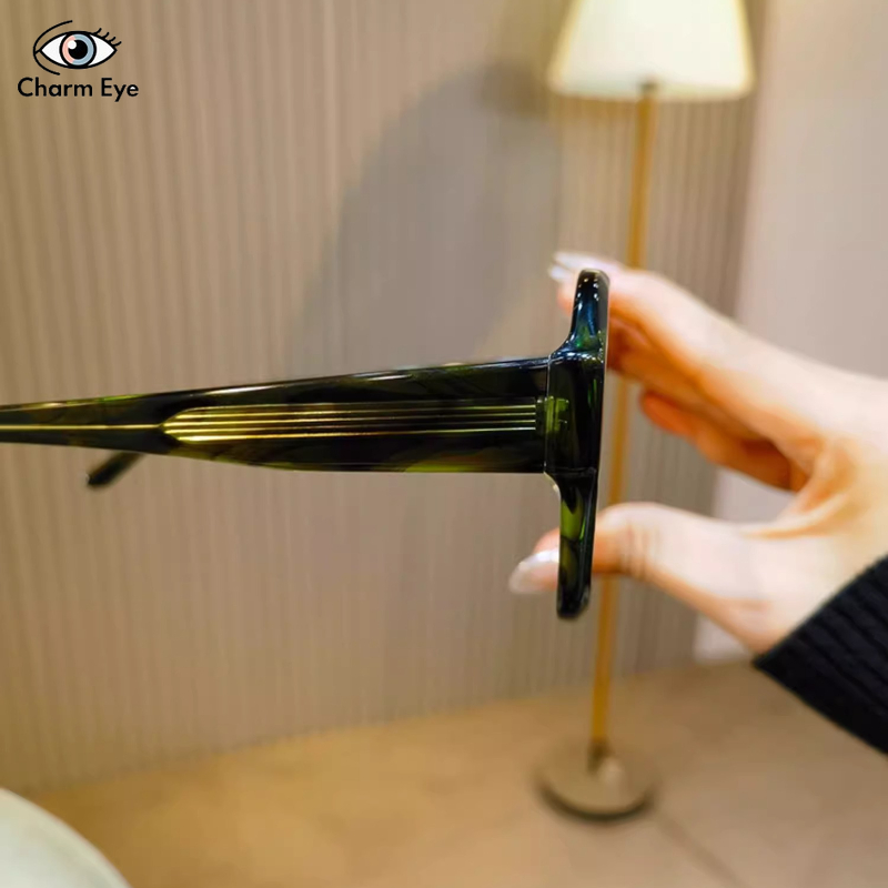 Lunettes de soleil carrées haut de gamme pour femmes et hommes, rétro, polyvalentes, résistantes aux UV, à grande monture, personnalisées en acétate
