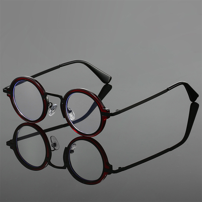Anti lumière bleue lunettes rondes femmes Vintage luxe femmes lunettes cadre hommes lentilles optiques montures homme tendances cadre optique