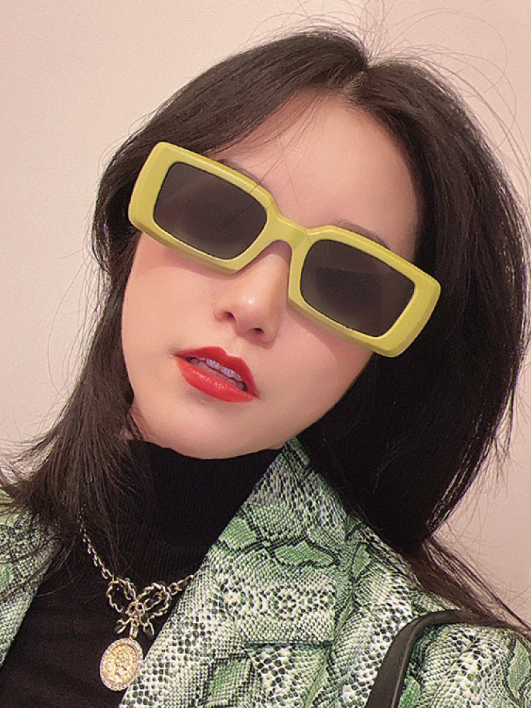 2022 rose nuances femmes petites lunettes de soleil noir mode carré lunettes Vintage rétro vert lunettes femme unisexe Oculos Fe
