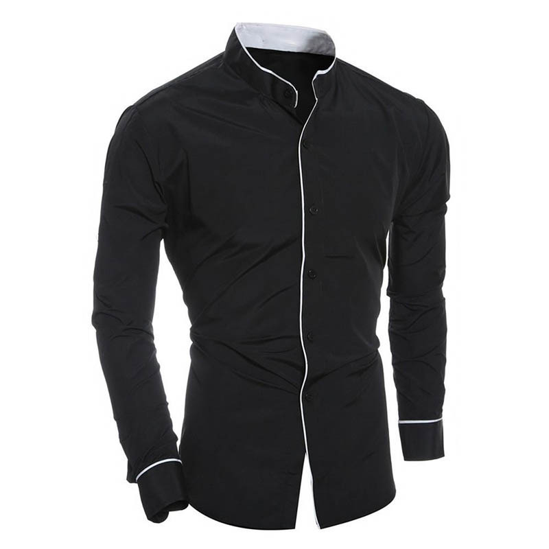 2025 hommes de luxe décontracté chemise formelle coupe ajustée à manches longues chemise blanche mâle confortable chemises habillées sociales marque hommes vêtements