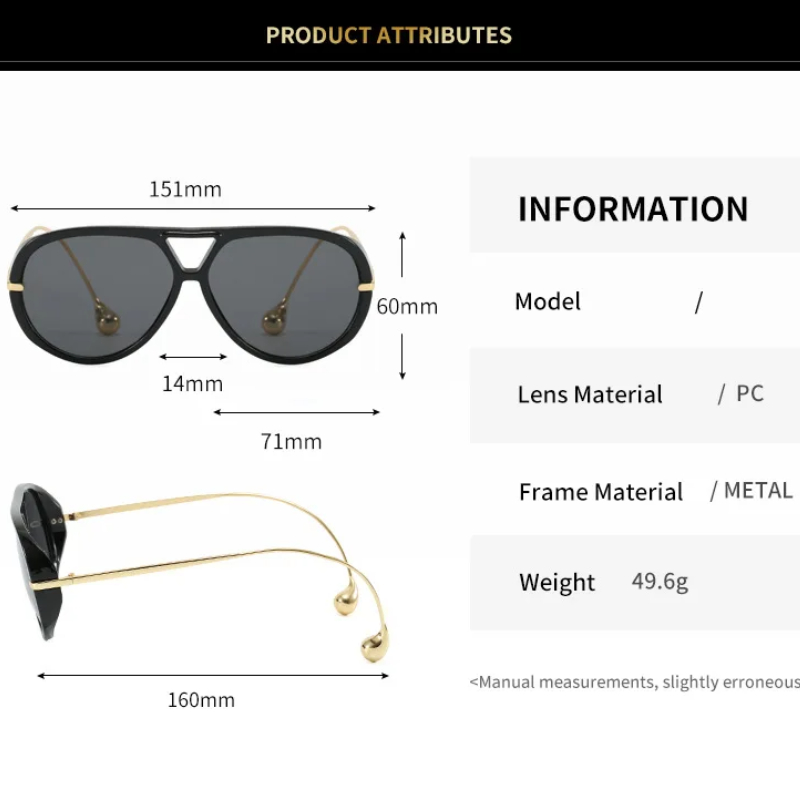 Lunettes de soleil pilote surdimensionnées de marque de luxe pour femmes et hommes, lunettes de soleil Vintage populaires 2025, Punk, Double pont, ombre UV400
