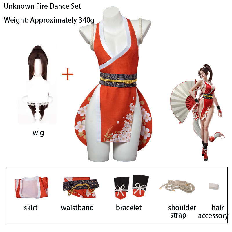 Costume de cosplay Mai Shiranui, jeu Mortal Kombat, vêtements de déguisement pour femmes, tenues de jeu de rôle, costumes de fête d'Halloween, carnaval, fantaisie