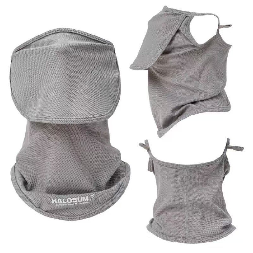 Cache-cou unisexe multicolore en soie glacée, respirant, protection solaire, masque facial, pour cyclisme, randonnée, pêche en extérieur