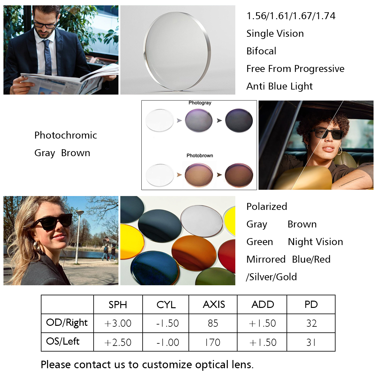 Grand cadre de lunettes rectangulaire TR90 pour hommes et femmes, monture carrée en plastique léger avec charnière à ressort pour lentille de Prescription