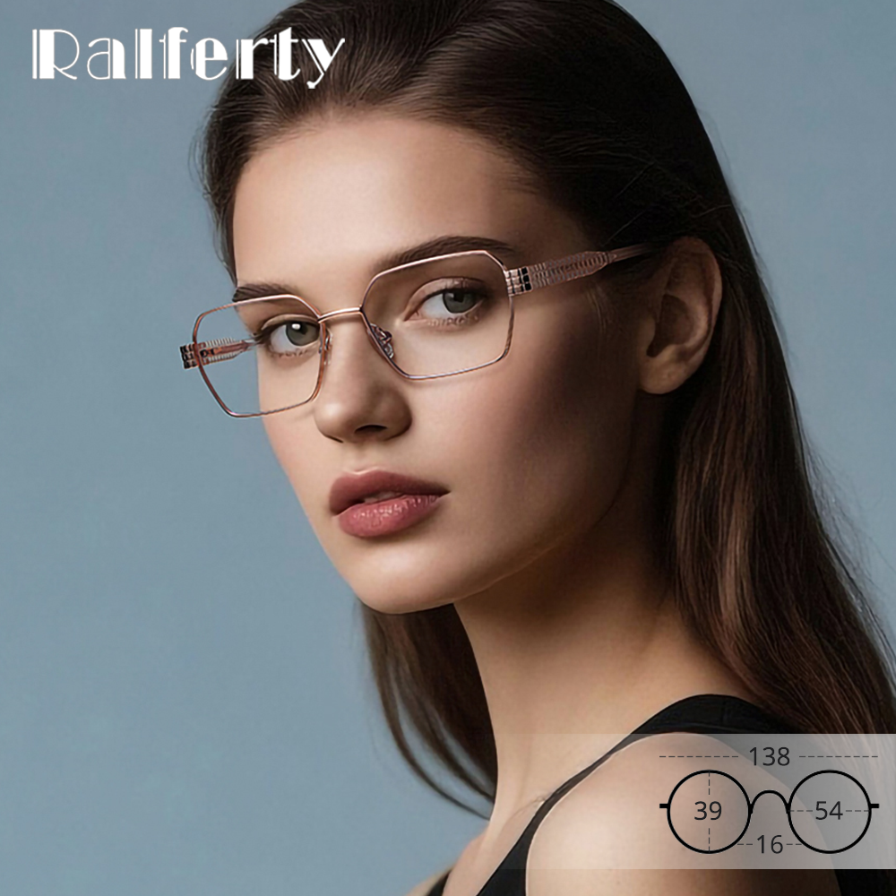 Montures de lunettes de mode femmes hommes marque de luxe concepteur lunettes en métal doré Prescription cadre optique sans qualité lunettes Spectacle