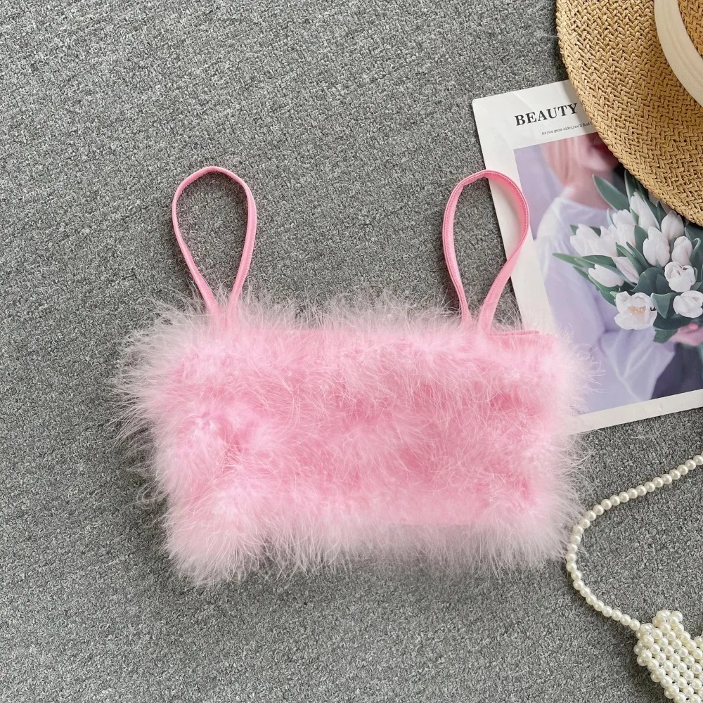 Chic moelleux mode coréenne Camis Hotsweet velours basique Bustier Corset Sexy débardeur mince mignon fête vacances femmes haut court