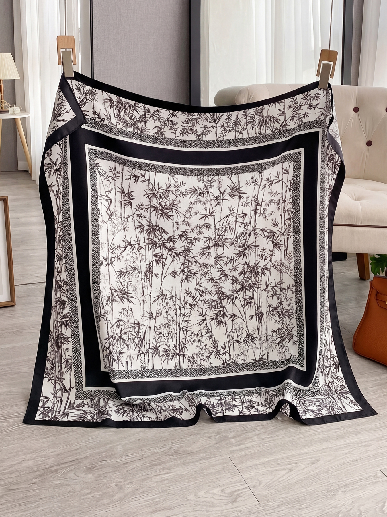 Écharpe carrée en soie de luxe 90*90cm pour femme, châle de cou élégant, foulard, bandana, hijab, doux et soyeux
