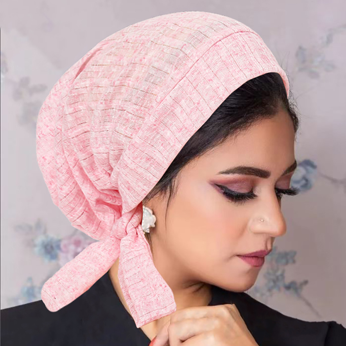Nouveau Bonnet Pré-Noué pour Femmes Musulmanes, Hijab, Turban Plissé à Volants, Bonnet Chimio, Bonnet pour Perte de Cheveux, Coiffe Islamique, Turbante Mujer