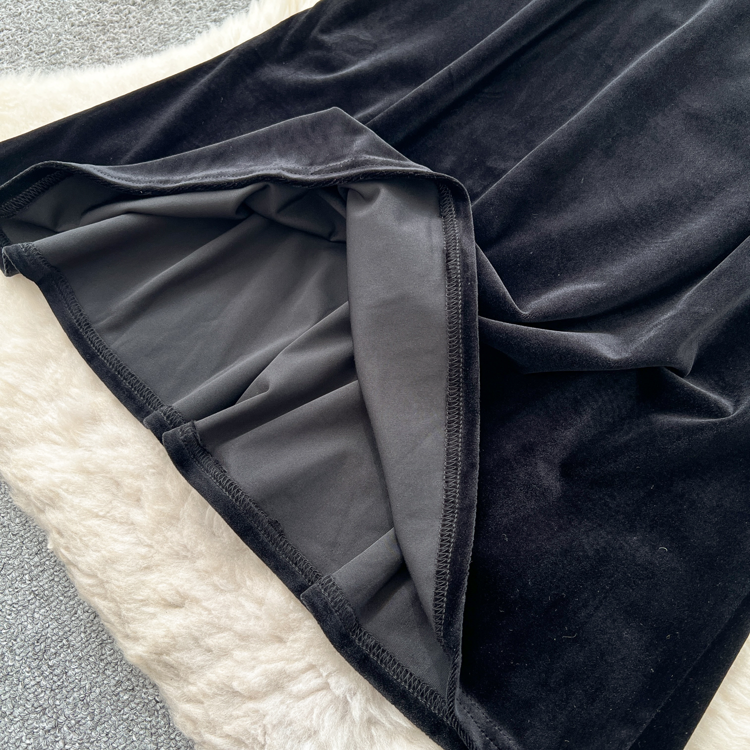 Femmes Sexy velours mince jupe fête mode Vintage taille haute jupes de luxe Goth robe de sirène femmes vêtements
