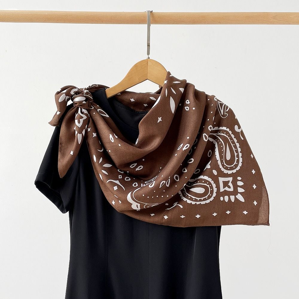 Foulard Paisley élégant pour femmes, châle imprimé de 90cm, polyvalent, élégant, sensation de luxe, foulards en soie, accessoires d'été