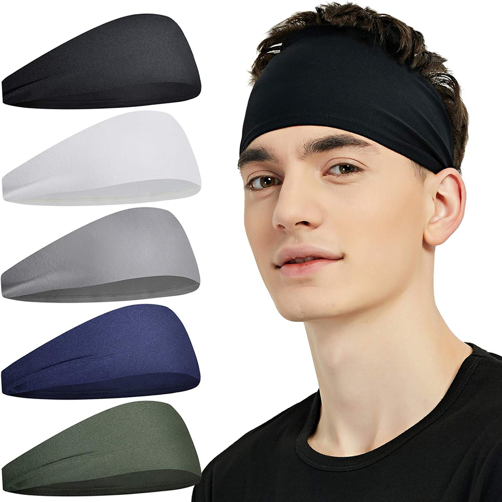 Bandeaux de sport pour hommes, bandeau d'entraînement évacuant l'humidité, bandeaux anti-transpiration pour la course, le cyclisme, le Football, le Yoga