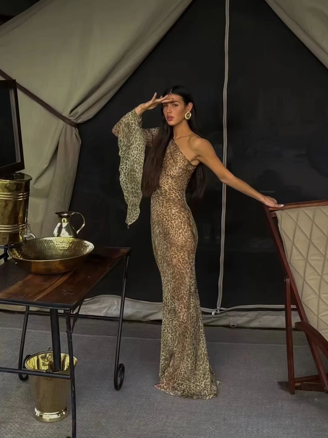Robe longue en tricot et crochet sans manches pour femme, élégante et ajustée, idéale pour les fêtes d'été, comme tenue de plage ou de vacances
