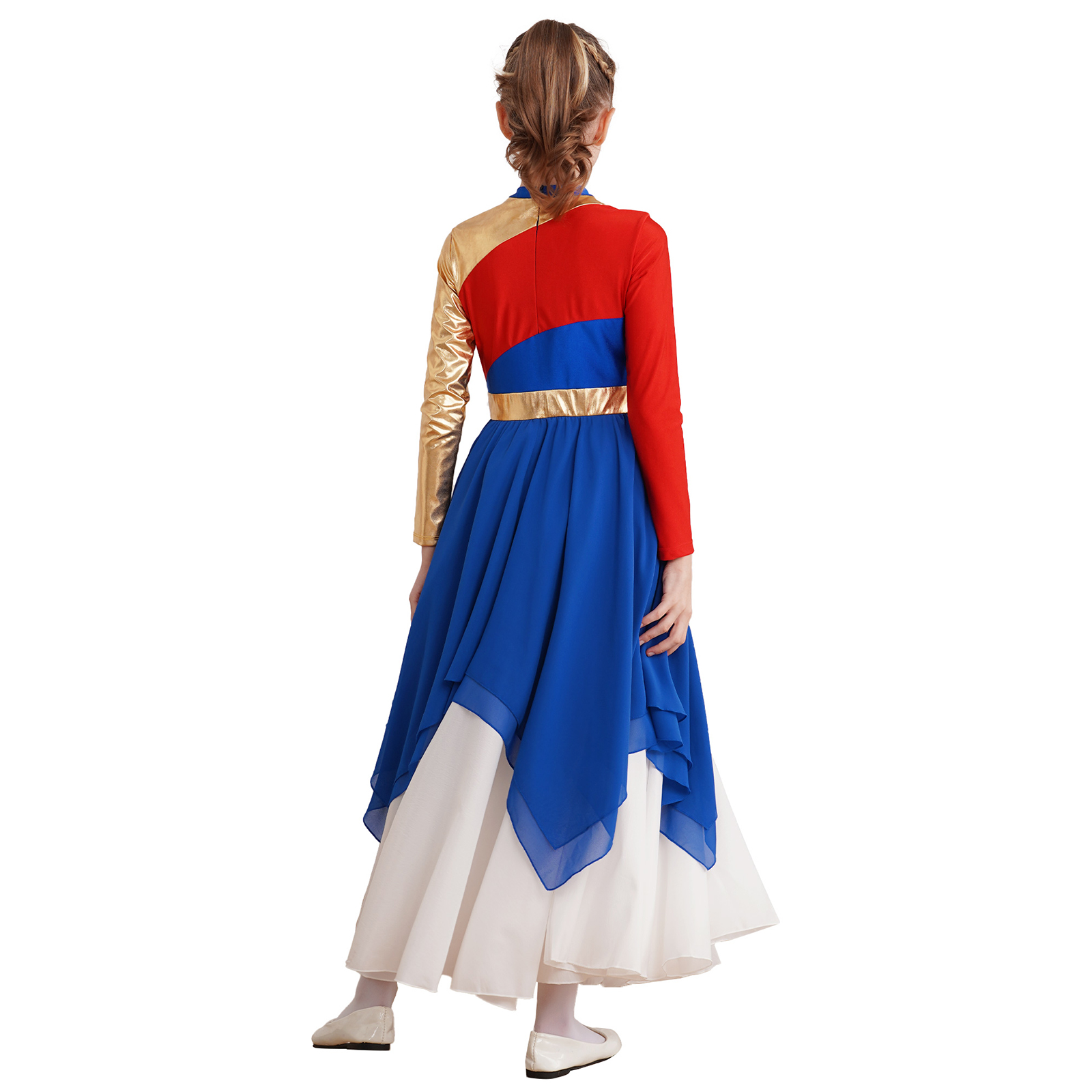 Robe de danse lyrique de Ballet pour enfants filles, tunique de danse chrétienne moderne, robes de chorale, Costume de culte de spectacle