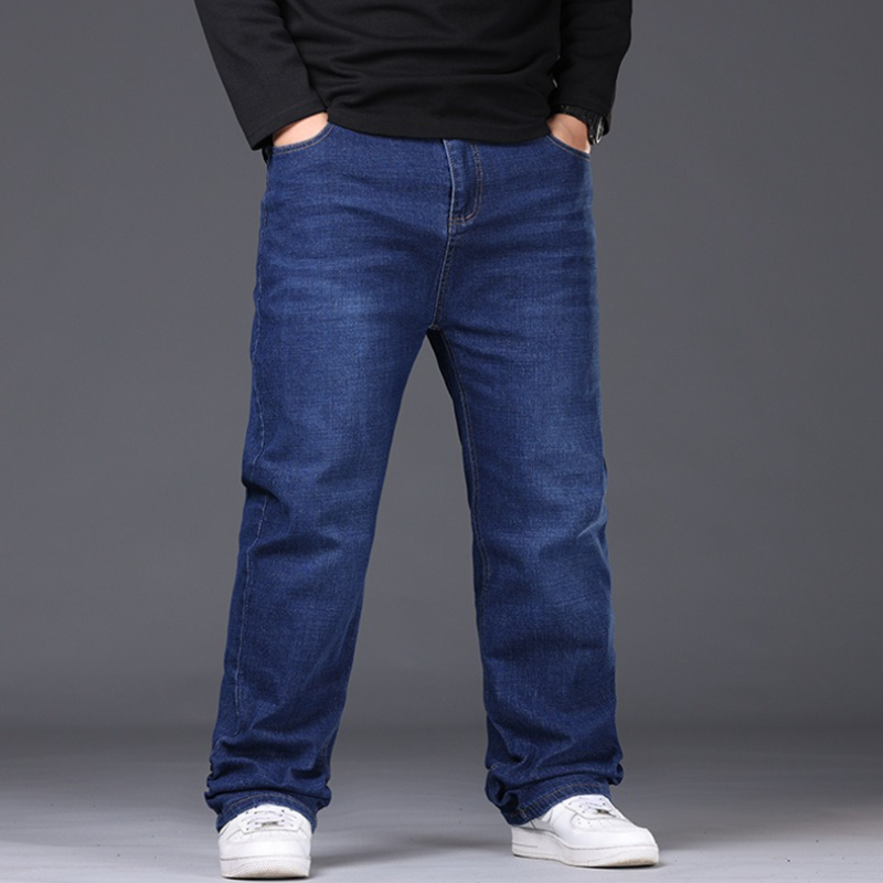 Jean Homme grande taille 42-50 tissu Denim haute élasticité Pantalon grande taille pour 45-150 kg jean Hombre jambe large Jean Pantalon Homme