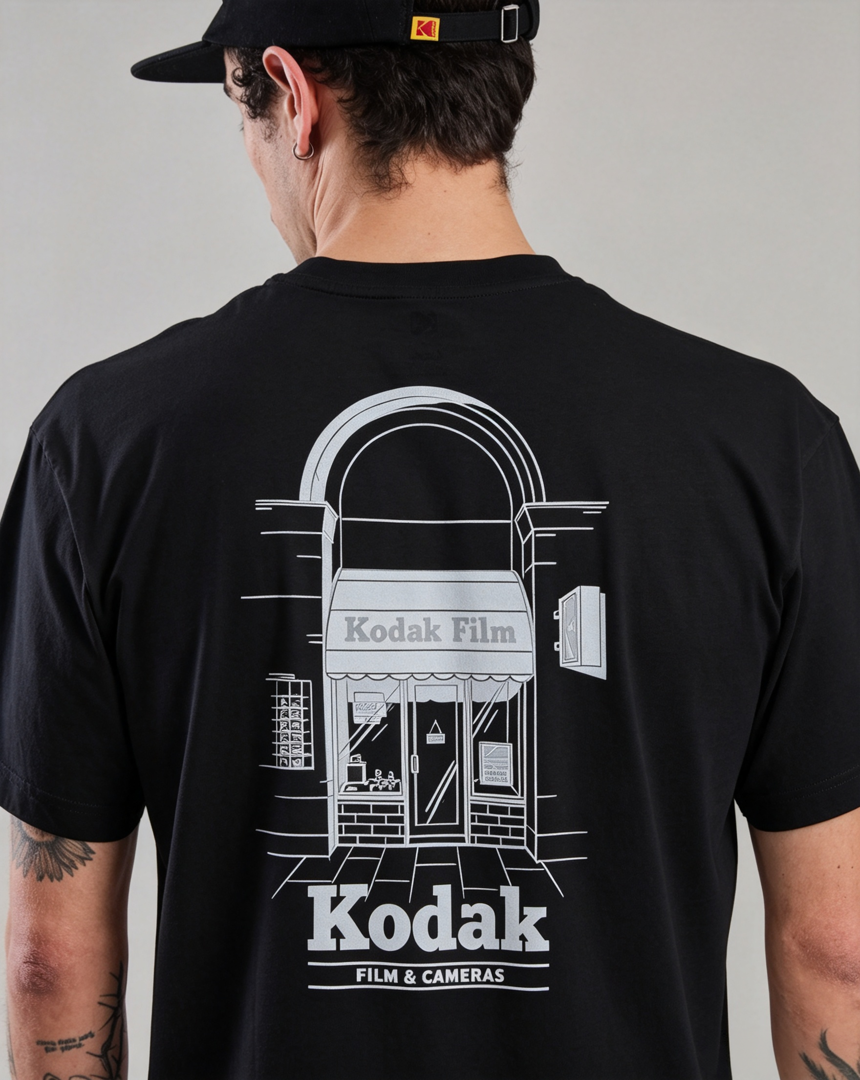 Nouveau T-shirt unisexe été 2026 version coréenne pour hommes et femmes, imprimé Kodak, style streetwear ample et minimaliste