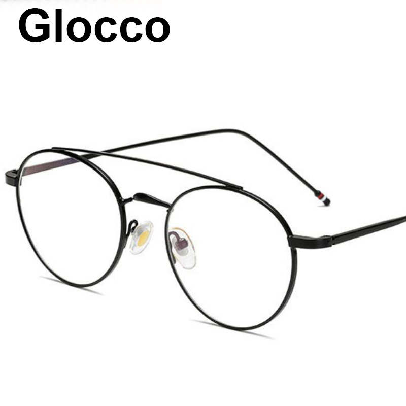 Lunettes rondes en métal pour femmes, tendance classique, monture de marque de luxe de styliste, élégantes, simples, à la mode, à Double pont, 2025
