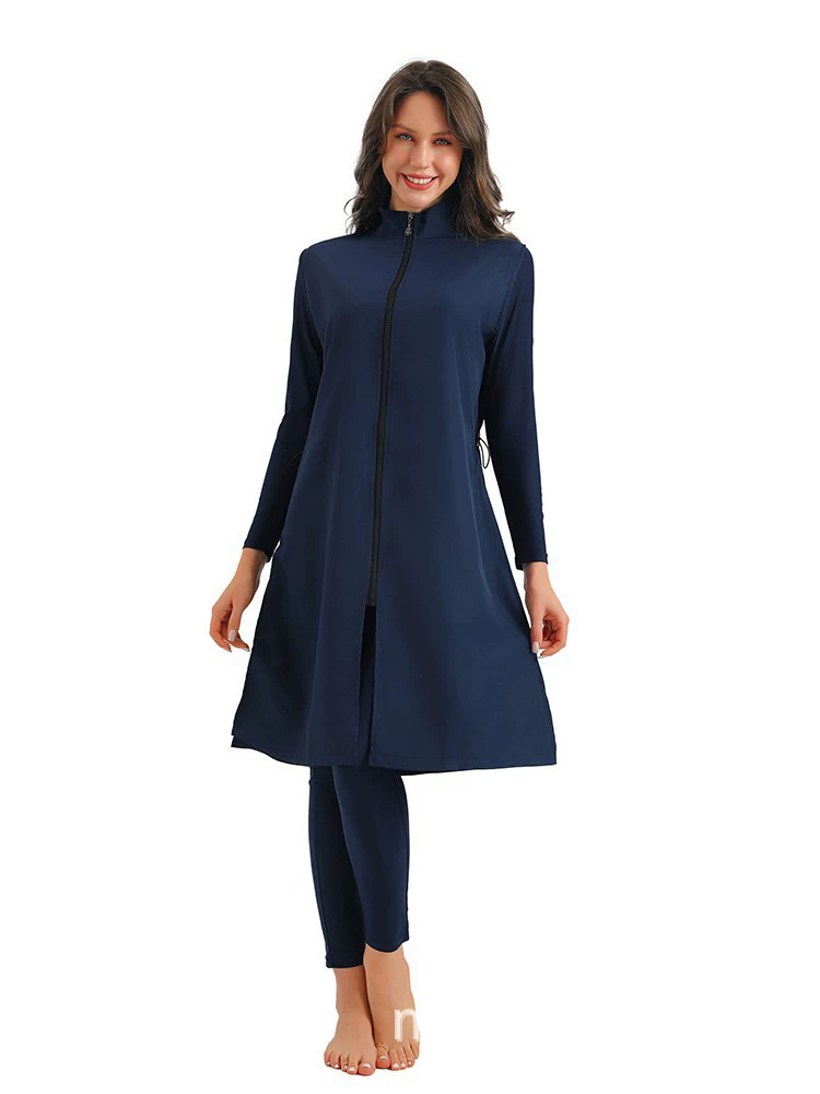 Musulman modeste Burkini femmes à manches longues maillot de bain imprimé couverture complète maillot de bain islamique maillot de bain maillots de bain ensemble de Costumes de natation