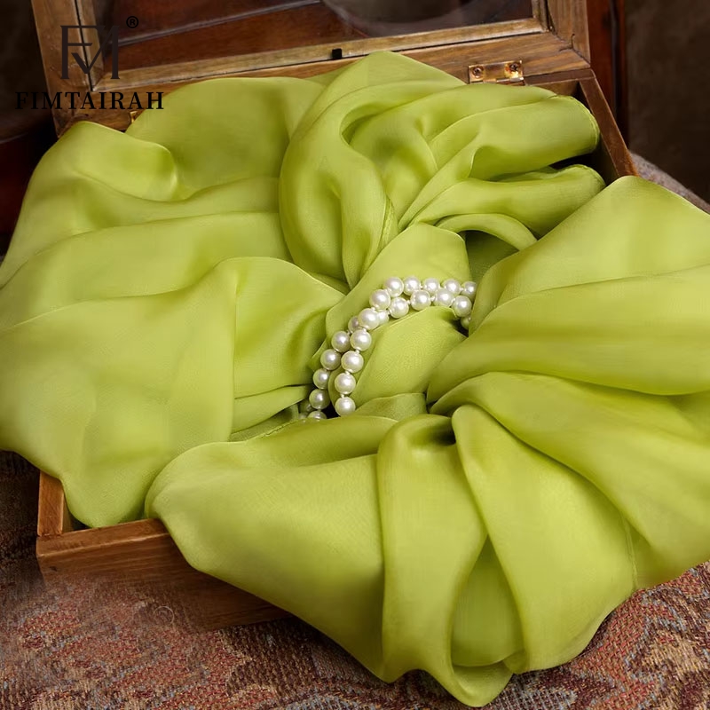 Foulards longs en soie véritable pour femmes, Hangzhou, foulards de cou en soie Pure, enveloppes carrées solides, Bandana vert, cadeau pour mère