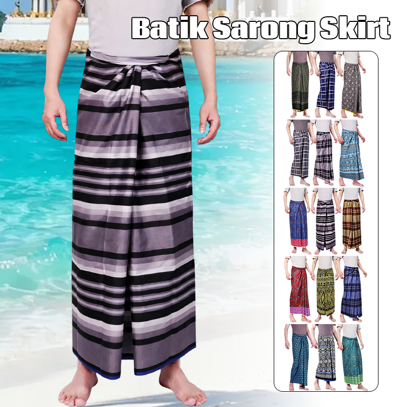 Jupe Sarong Batik Ethnique Dai pour Hommes et Femmes, Robe Une Pièce, Cache-maillot de Plage Hawaïen, Paréo de Plage d'Été, Jupe Tube, Cache-maillot Lungi