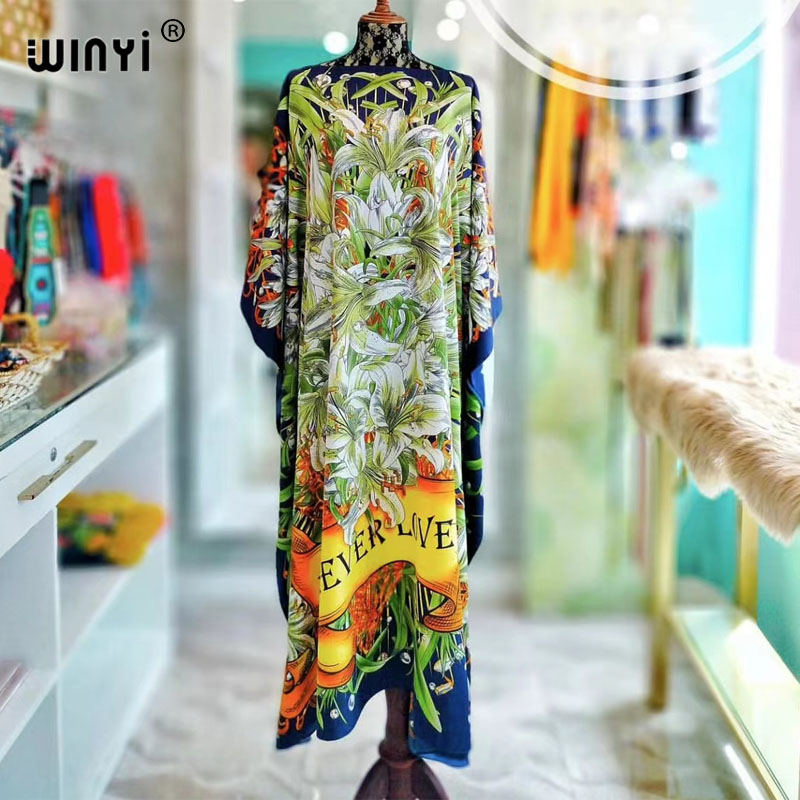 WINYI-Robe de soirée surdimensionnée pour femmes, tenue de plage, style africain, sexy, dubaï, abaya