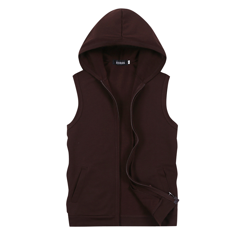 Veste sans manches à capuche pour homme, été 2026, tailles asiatiques M-5XL, noir, bleu, blanc, gris, avec fermeture éclair, veste décontractée pour homme, coupe ajustée