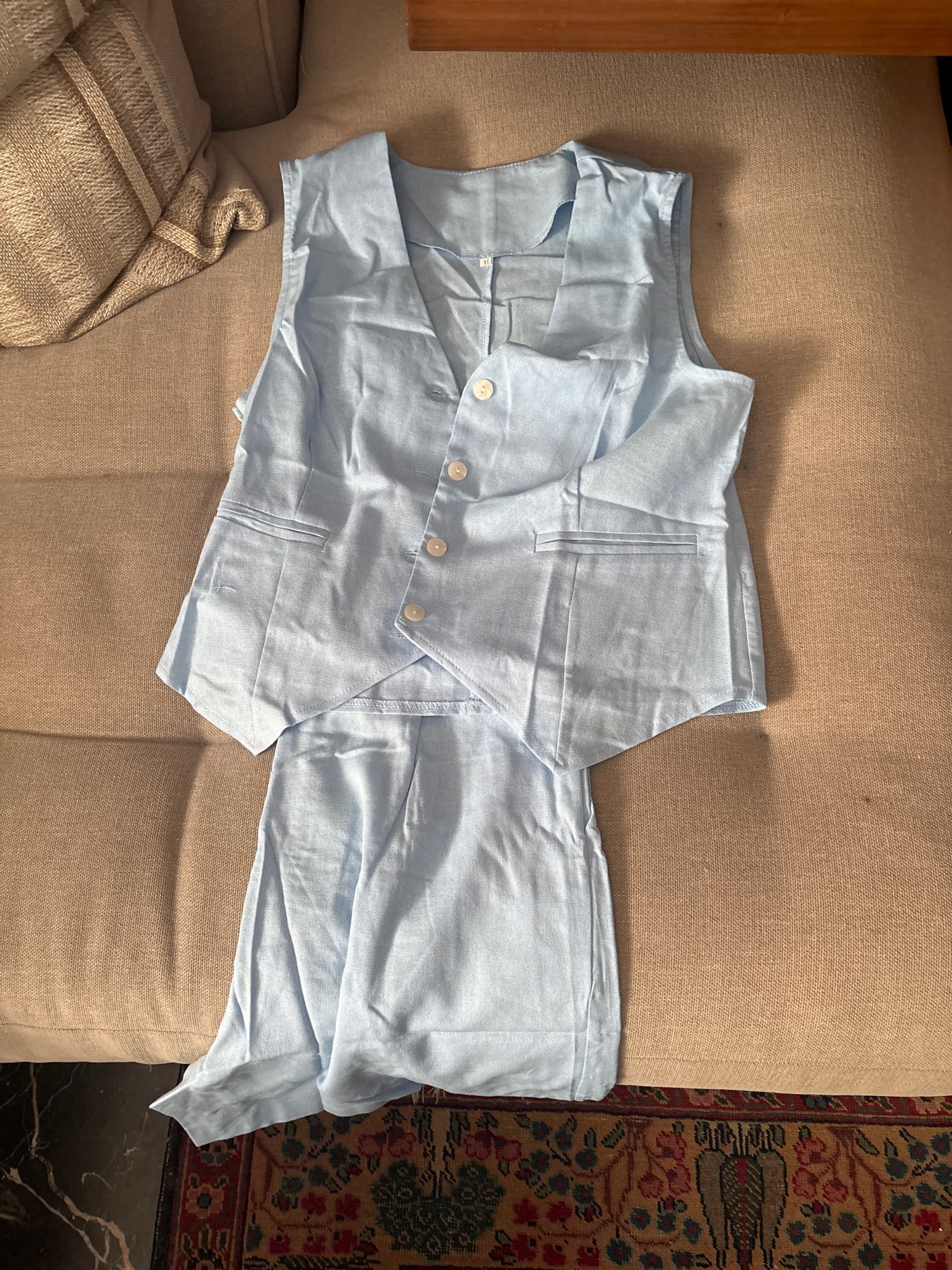 Ensembles 2 pièces pour femmes 2026 – Gilet sans manches décontracté en coton et lin + Short de couleur unie – Tenues deux pièces pour femmes