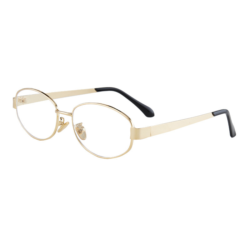 Montures de lunettes de myopie ovales en métal de luxe, anti-lumière bleue, pour femmes, nouvelle tendance, pour la photographie
