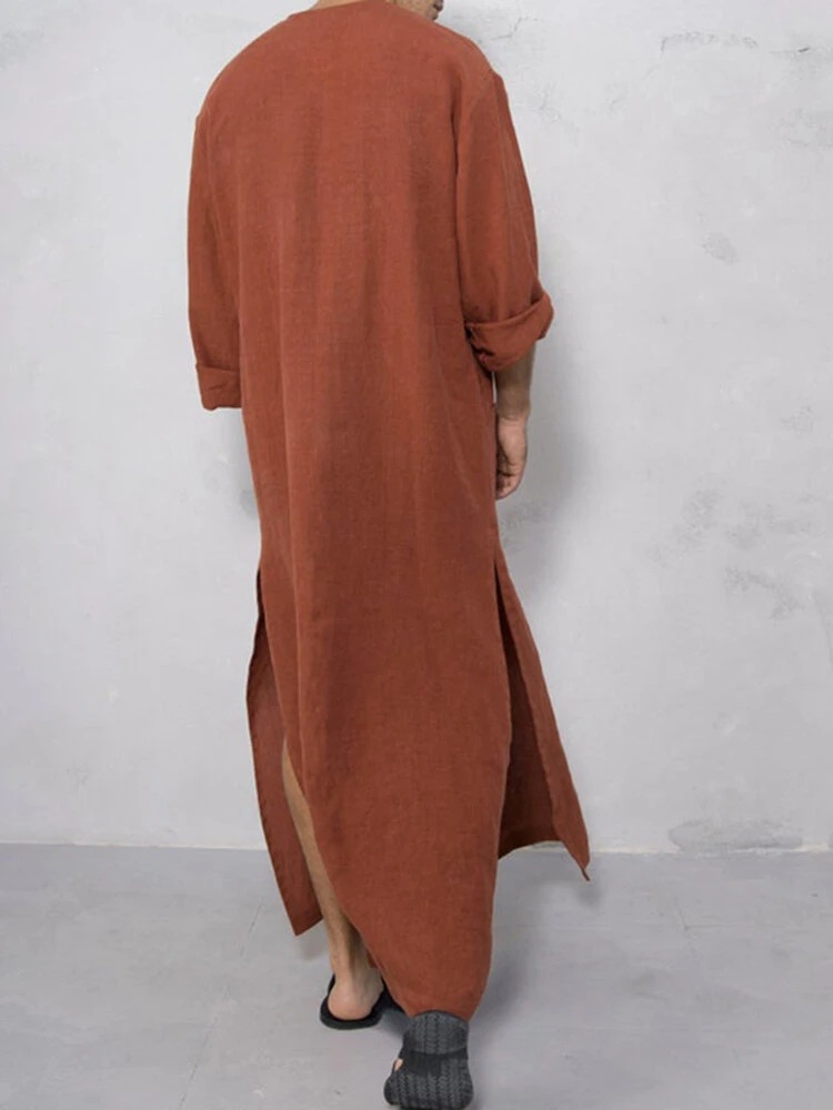 Djellaba musulmane à manches longues pour hommes, bouton, Thobe, Islam, Kaftan, Abaya, Pakistan, Arabie saoudite, Robe adt, MY950, Nouvelle arrivée