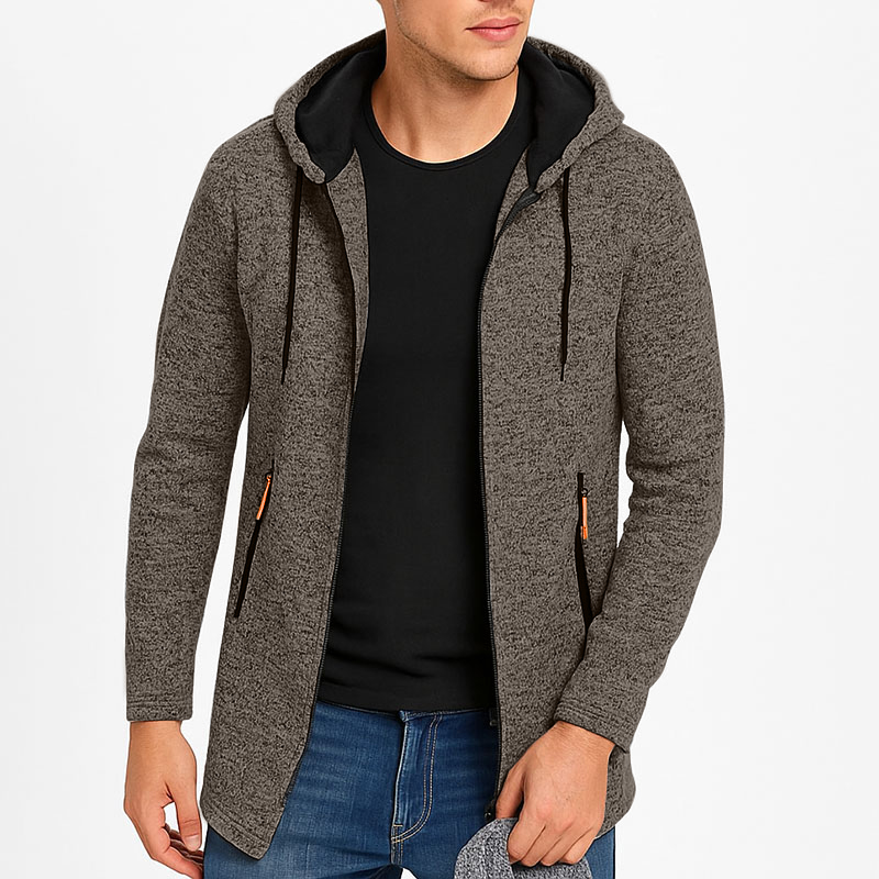Sweat-shirt à capuche pour hommes, décontracté, avec poches zippées, fermeture éclair complète, manches longues, veste de sport, vêtements d'extérieur surdimensionnés