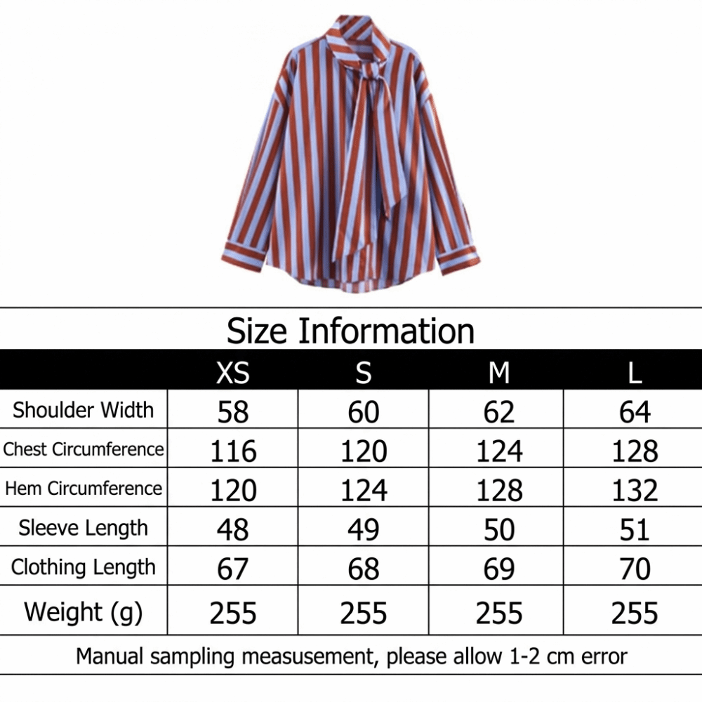 Chemisier ample pour femme à rayures contrastées, boutonnage simple, design épuré et confortable, idéal pour les événements mode