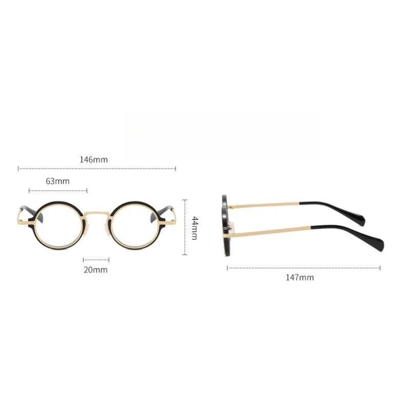 Lunettes à monture ronde tendance, Vintage, pour femmes et hommes, petite monture, blocage de la lumière bleue, lunettes de luxe de styliste
