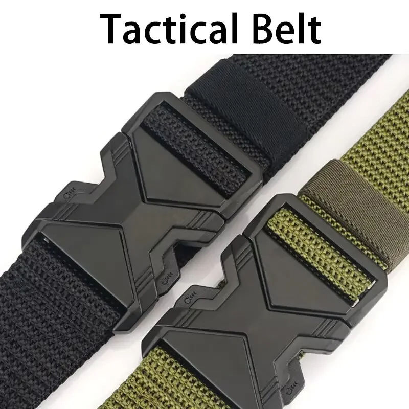 Ceintures tactiques multi-styles pour hommes, ceinture à boucle en nylon tressé, légère et respirante, pour les trajets quotidiens, nouvelle collection