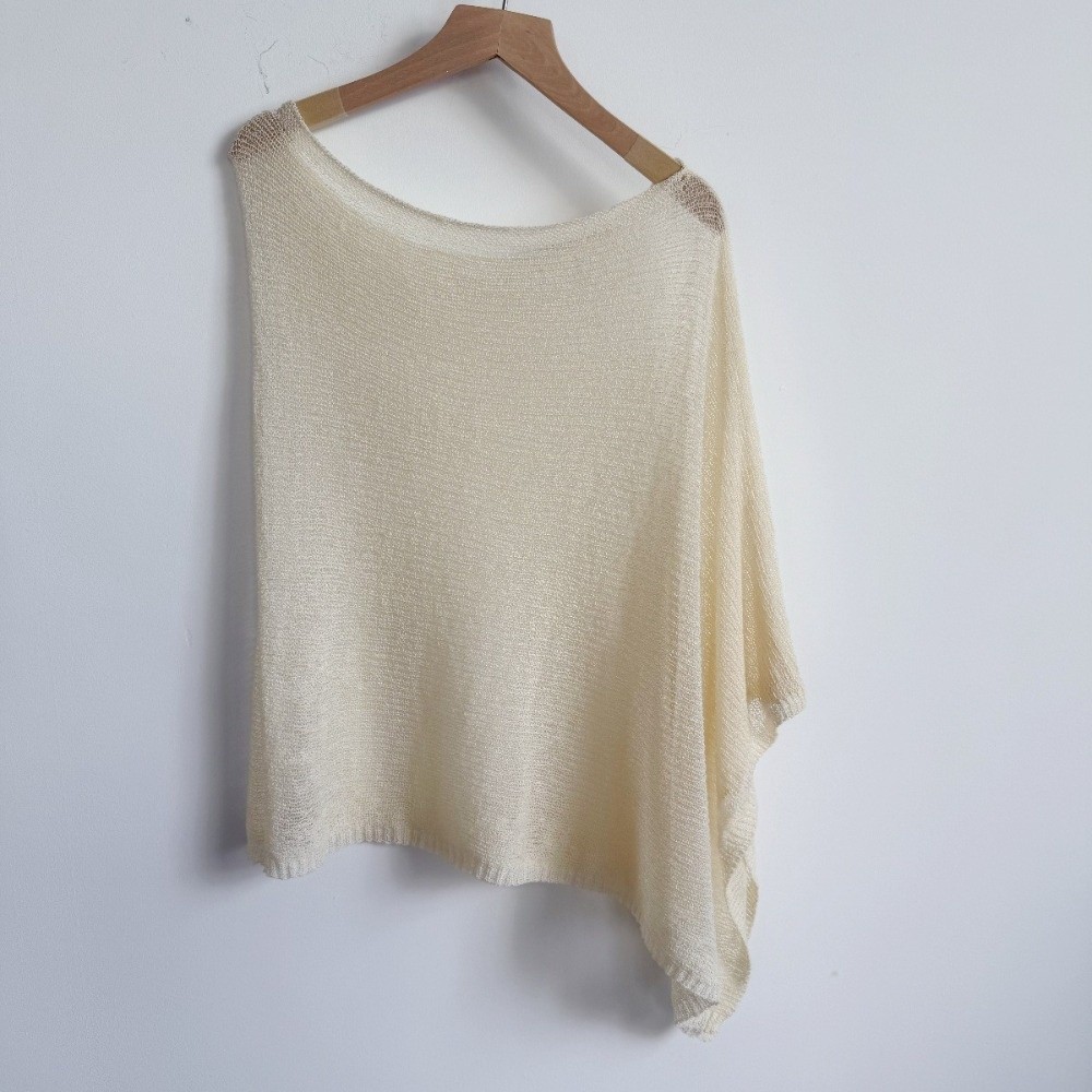 Poncho décontracté en crochet à épaules tombantes, transparent, irrégulier, cache-maillot de plage, crop top multi-usage, tenues de vacances