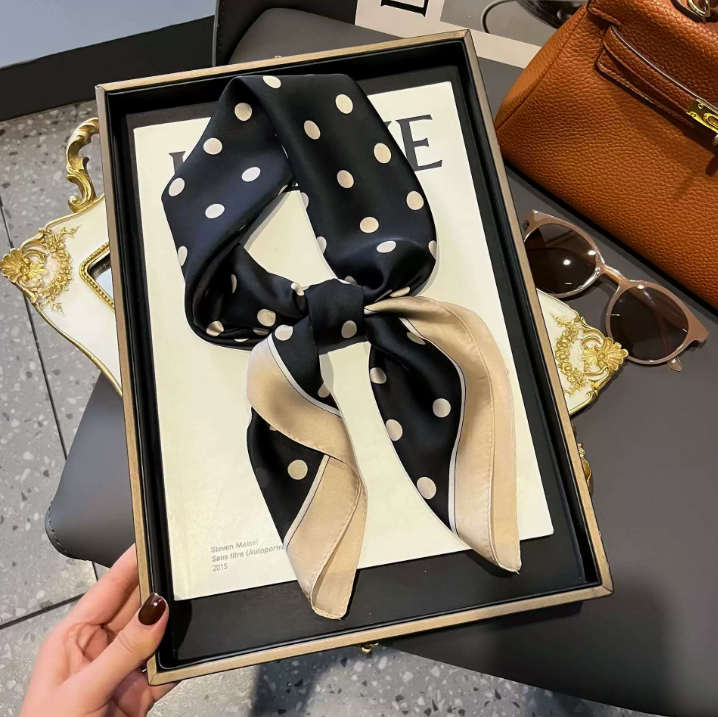 Foulards carrés en soie simples pour femmes, 70cm, Bandana en Satin imprimé, bandeau pour cheveux, châle, foulard, Hijab, cadeau de fête, nouvelle collection