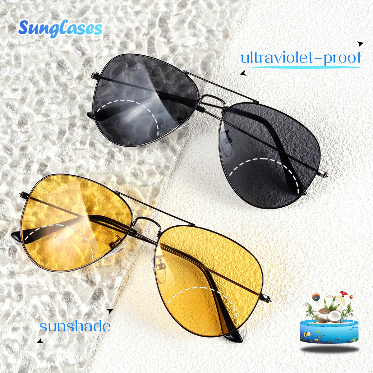 Lunettes de soleil classiques pour hommes et femmes, lunettes de lecture bifocales, lunettes de soleil de marque, design élégant, rétro, vacances à la plage, extérieur, protection UV400