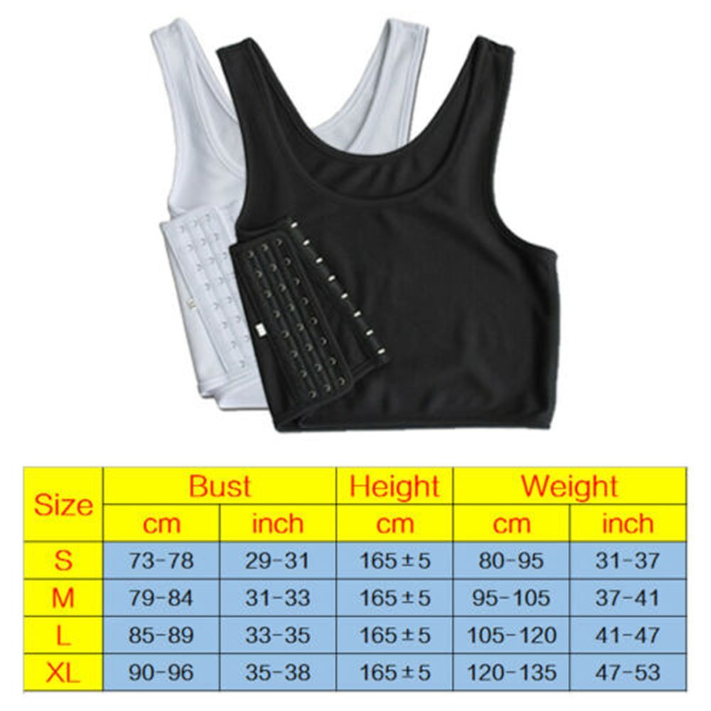 M-3XL renforcer Corset renforcé court Corset Tomboy lesbiennes débardeurs poitrine Shaper poitrine liant Trans gilet chemise sous-vêtements