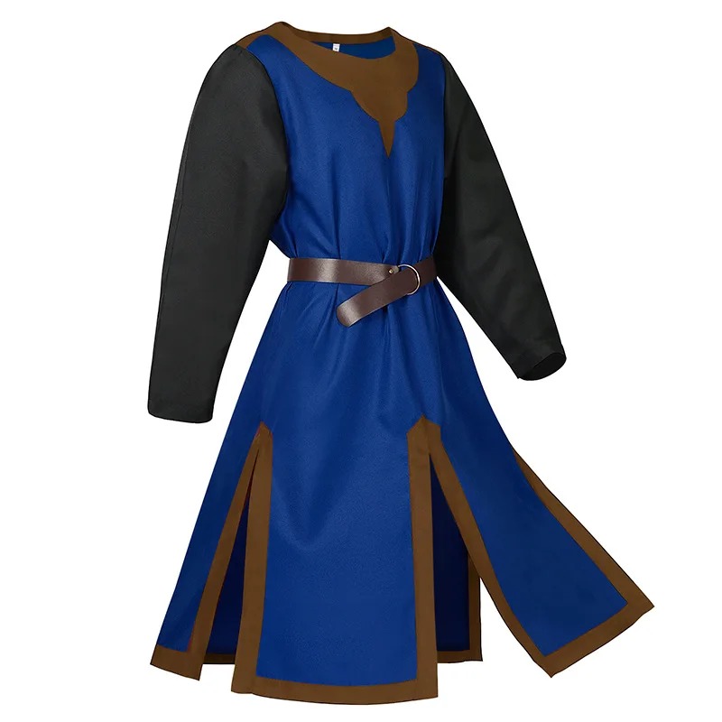 Tunique Longue Homme Adulte Style Viking Médiéval Croisé Renaissance Slavique, Tabard, Chemise, Tenue de Chevalier, Armure