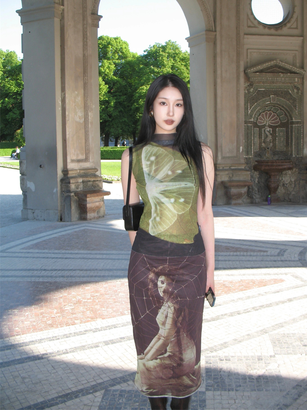 Genayooa Y2k hauts en maille t-shirts sans manches Patchwork débardeurs mode coréenne Grunge esthétique voir à travers les hauts d'été réservoirs