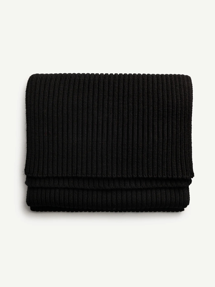 Ensemble écharpe et bonnet en laine d'hiver, écharpe en laine brodée par monogramme, tricot confortable avec lettres brodées