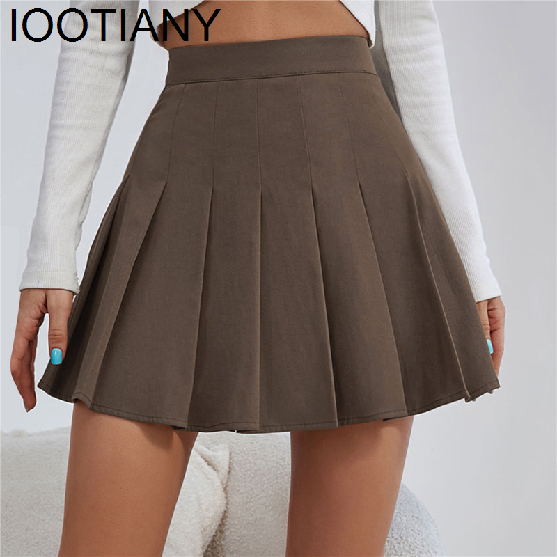 Mini jupe plissée taille haute pour femmes, jupes de tennis sexy, jupe de danse pour filles, jupes décontractées coréennes Kawaii, blanc, noir, 2023