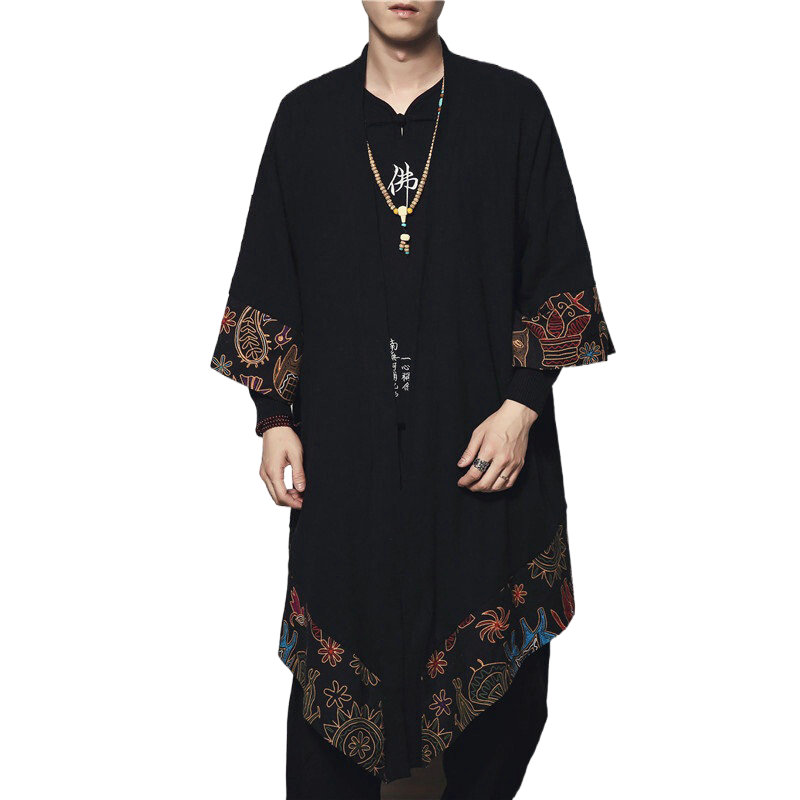 Cardigan Kimono japonais pour hommes, Haori Yukata, Costume de samouraï, vêtements, veste Kimono pour hommes, chemise Yukata Haori