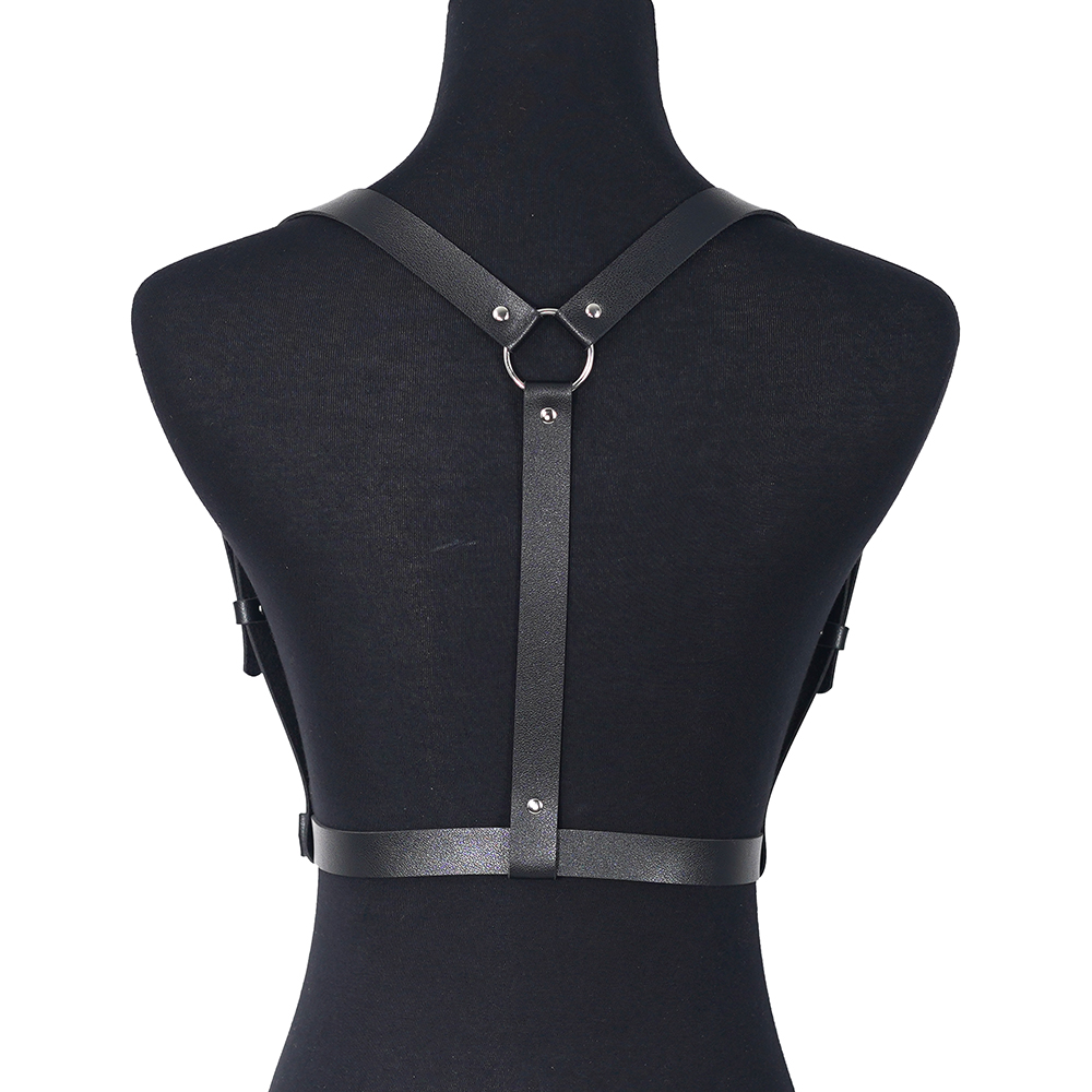 Ceinture large en cuir pour femme, punk, gothique, bondage corporel, poitrine, SFP, bretelles Harajuku, accessoires vestisens, mode