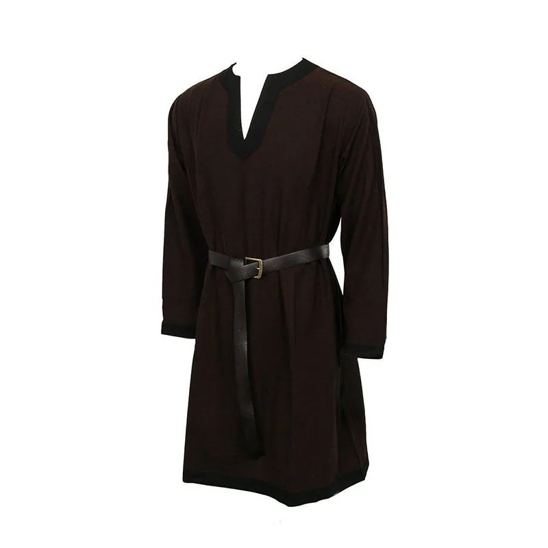 Costume Viking de Larp Médiéval pour Homme, Tunique Longue, Chemise, oral alier Kokor, Y-Tabard, Robe Cosplay, Tenue d'Halloween pour Adulte