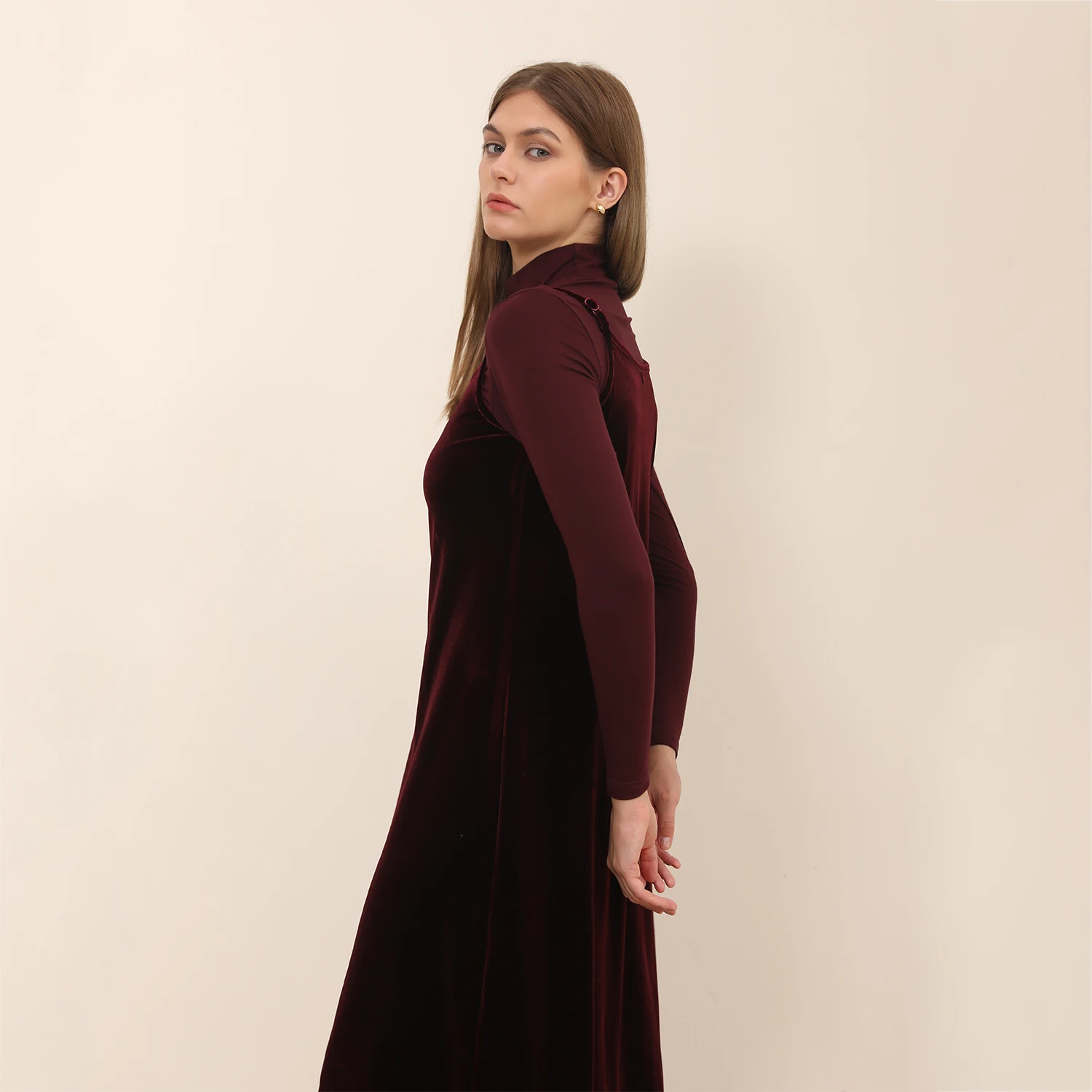 I-2025-Robe cardigan et bretelles en velours pour femme, vêtements élégants pour femme, lit en deau, chemise modale personnalisée, trois couleurs, automne et hiver