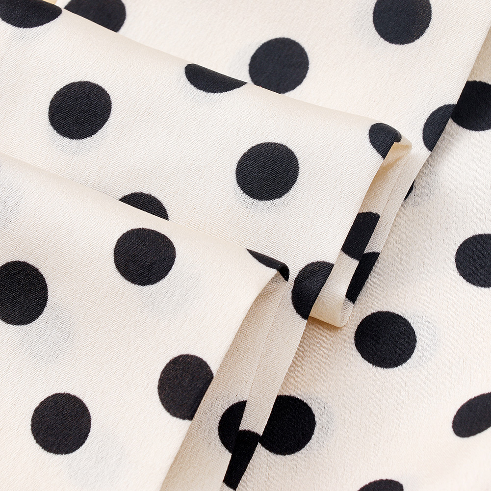 Mode à pois soie Satin écharpe femmes poignée sac ruban étroit mince cou foulards Bandana femme foulard accessoires