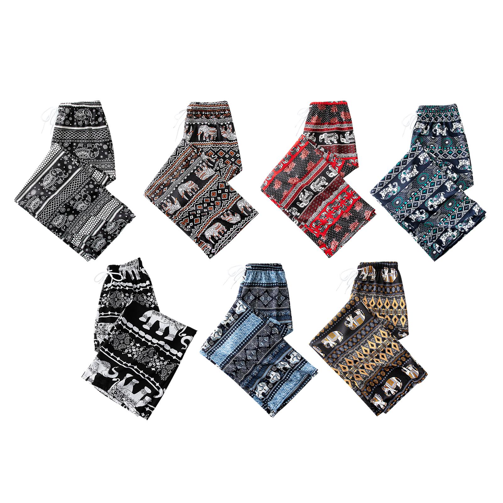 Sarouel pour femmes, tenues taille haute, éléphant thaïlandais, vêtements décontractés, jambes larges, pantalons Hippie pour salon, Yoga, hommes