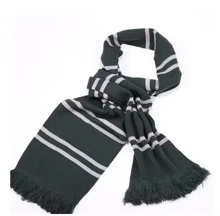 Écharpe magique à rayures quatre couleurs de Poudlard, avec insignes de Gryffonindors et de Ravenclaws, parfaite pour les fêtes et les cadeaux des étudiants, offre spéciale