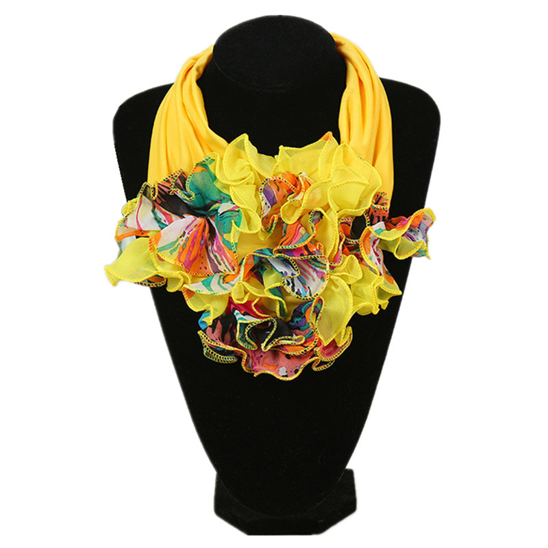 Écharpe de Luxe à Grande Fleur pour Femme, Foulard de la raq, Anneau de Cou, Bandana de Mode, Hijab pour Dames, Nouvelle Tendance