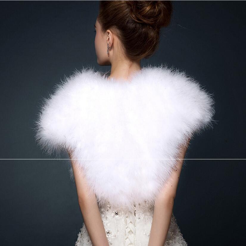Boléro en plumes d'autruche, gilet vintage en plumes de marabou, étole, accessoires de mariée, robe de mariée, cape de soirée S69
